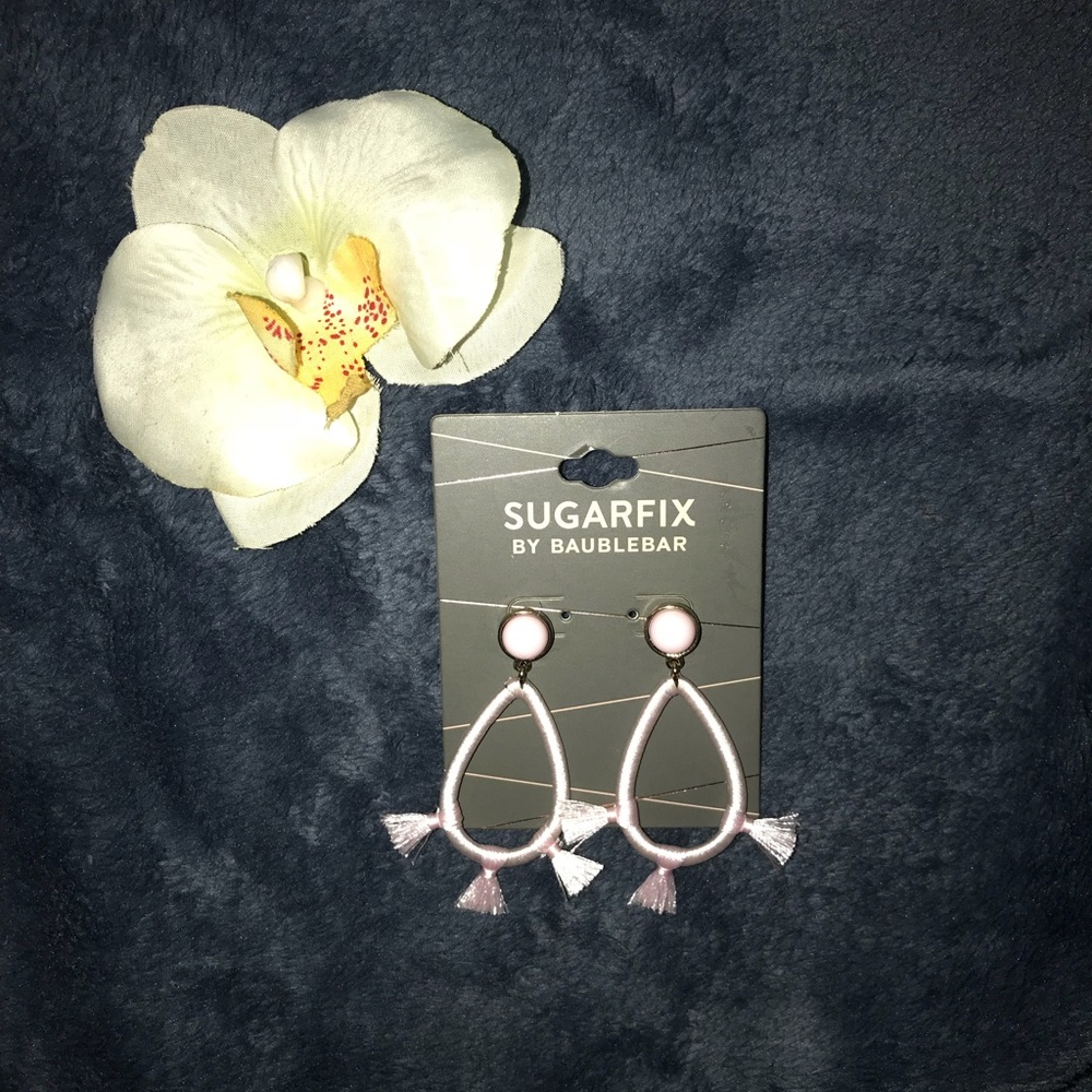 Lavender Earrings With Tassels